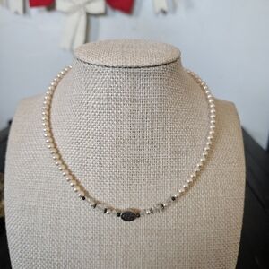 CTR Elegant Pearl Necklace Silver Accents Choose the Right Jewelry .925 Sterling